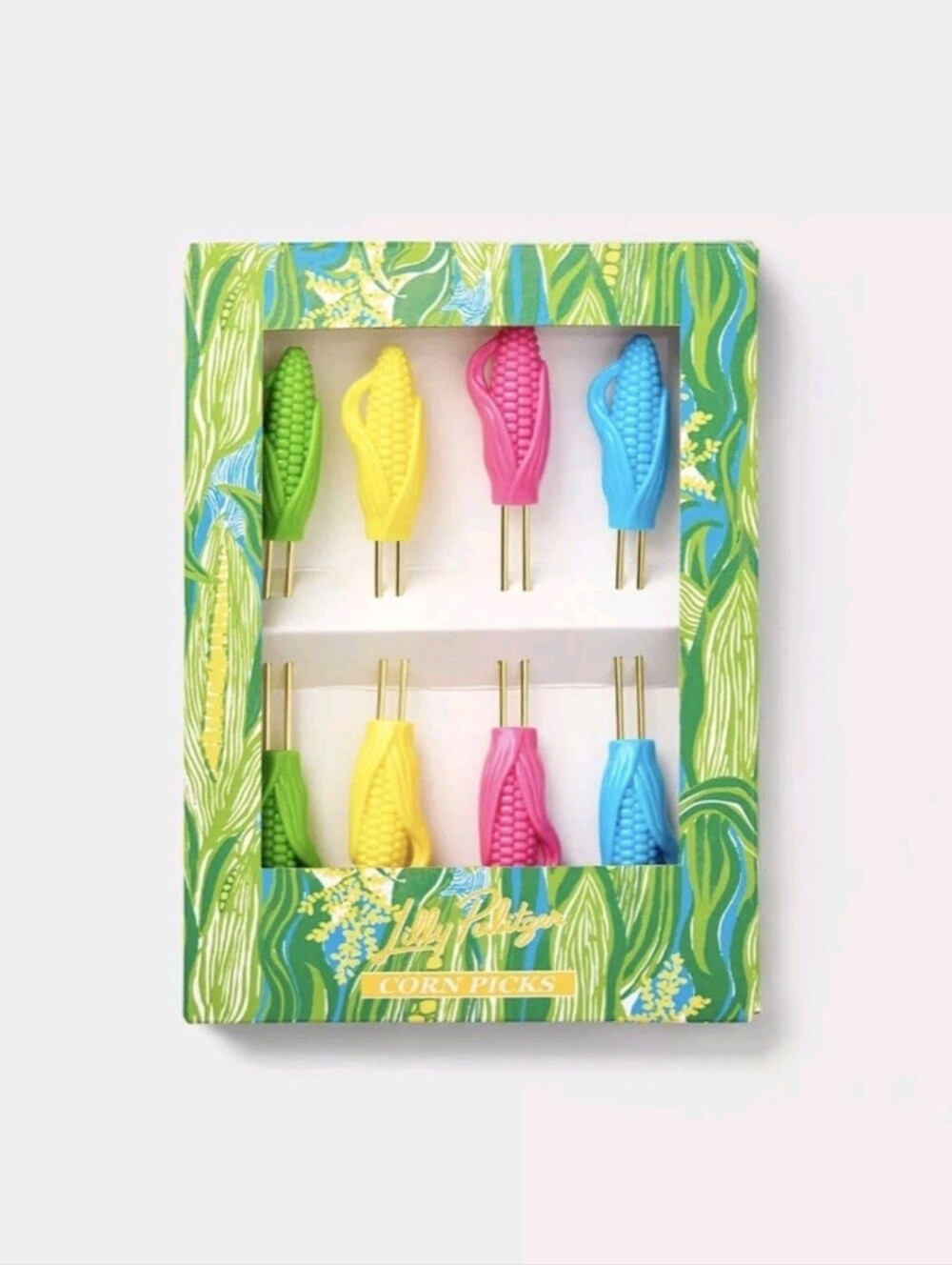 🌽 Lilly Pulitzer Corn Picks & Market Tote Bag In “Turquoise Tide Sweet Corn” - Picture 6 of 8